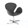 Waiting Room Chair Club, Swivel, faux leather