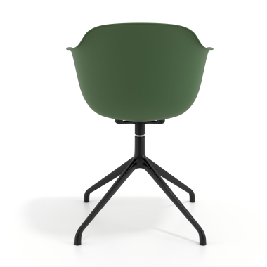 meeting room chair green pyramid base plastic fixed armrests 5
