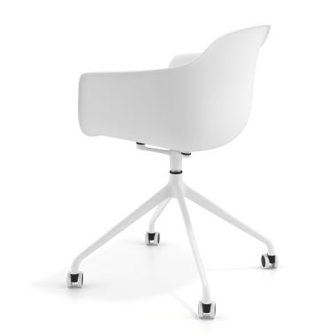 meeting room chair white white with casters plastic fixed armrests 6