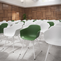 Visitor chair Alice, 4 legs, wraparound design