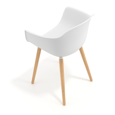 scandinavian chair white wooden swivel plastic fixed armrests 7