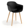 Visitor chair Alice, 4 legs, wraparound design