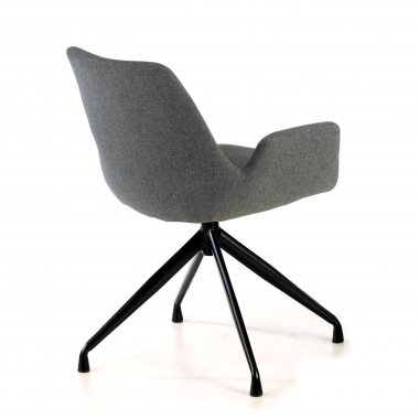visitor chair black anthracite swivel fabric upholstered armrests 5