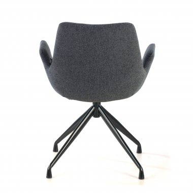 visitor chair black anthracite swivel fabric upholstered armrests 6
