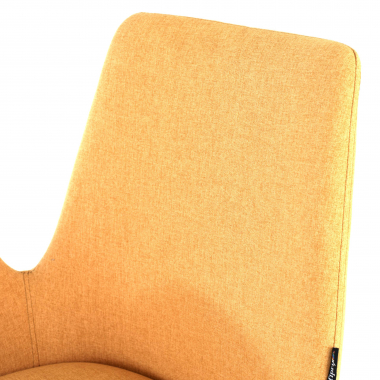 visitor chair black yellow swivel fabric upholstered armrests 8