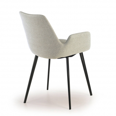 visitor chair black gray 4 legs fabric upholstered armrests 5