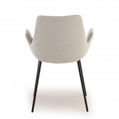 visitor chair black gray 4 legs fabric upholstered armrests 6