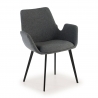 Visitor chair Glamm, 4 legs, upholstered armrests, metal frame