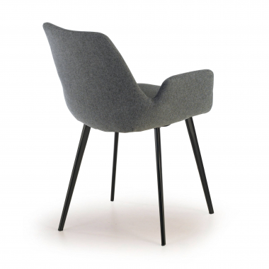 visitor chair black anthracite 4 legs fabric upholstered armrests 5