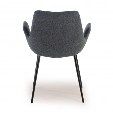 visitor chair black anthracite 4 legs fabric upholstered armrests 6