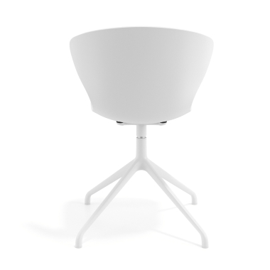 meeting room chair white pyramid base plastic fixed armrests 5