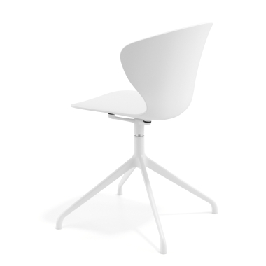 meeting room chair white pyramid base plastic fixed armrests 6