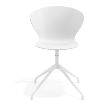 meeting room chair white pyramid base plastic fixed armrests 3