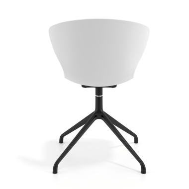 meeting room chair black white pyramid base plastic fixed armrests 5