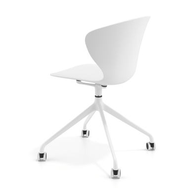 meeting room chair white white with casters plastic fixed armrests 6