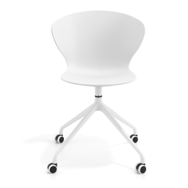 meeting room chair white white with casters plastic fixed armrests 3