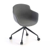 Visitor chair Laure, swivel with castors, upholstered