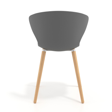 scandinavian chair anthracite wooden legs plastic fixed armrests 5
