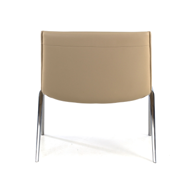 waiting room chair beige paisley synthetic leather no armrests 6