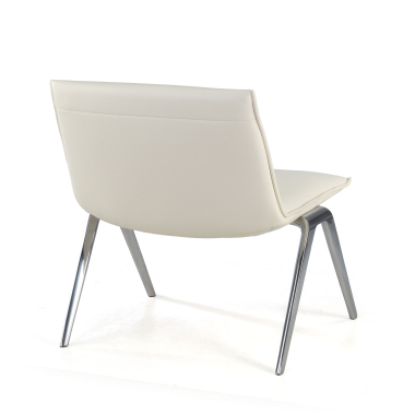 waiting room chair white paisley synthetic leather no armrests 5