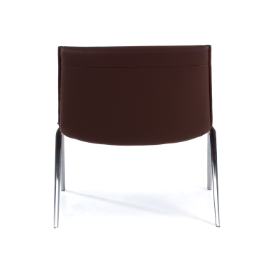 waiting room chair brown paisley synthetic leather no armrests 6
