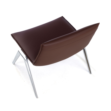 waiting room chair brown paisley synthetic leather no armrests 7