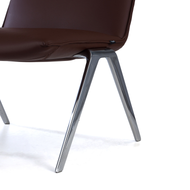 waiting room chair brown paisley synthetic leather no armrests 8