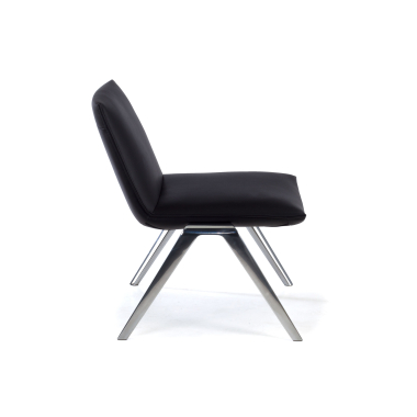waiting room chair black paisley synthetic leather no armrests 4