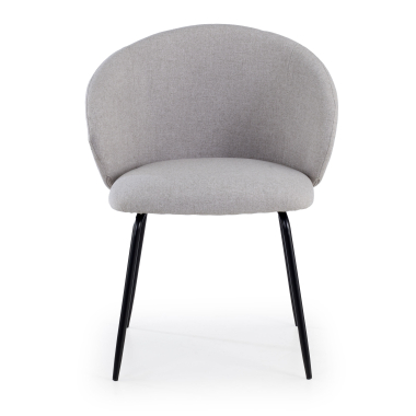 visitor chair gray harper fabric fixed armrests 3