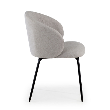 visitor chair gray harper fabric fixed armrests 4