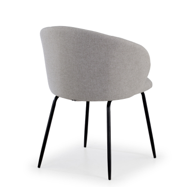 visitor chair gray harper fabric fixed armrests 5