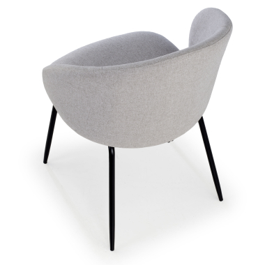 visitor chair gray harper fabric fixed armrests 7