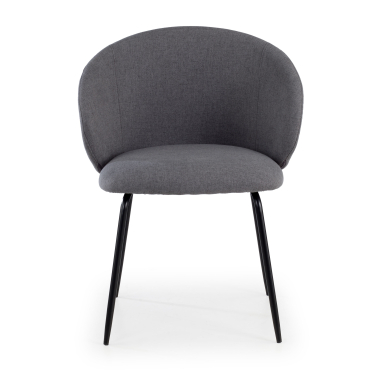 visitor chair anthracite harper fabric fixed armrests 3