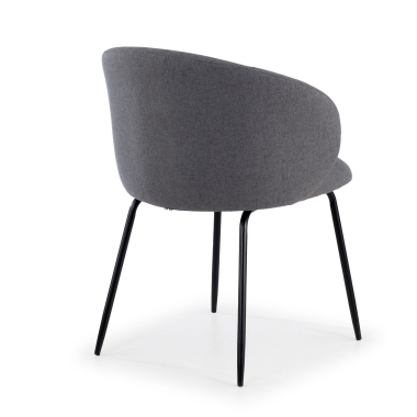 visitor chair anthracite harper fabric fixed armrests 5