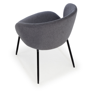visitor chair anthracite harper fabric fixed armrests 7