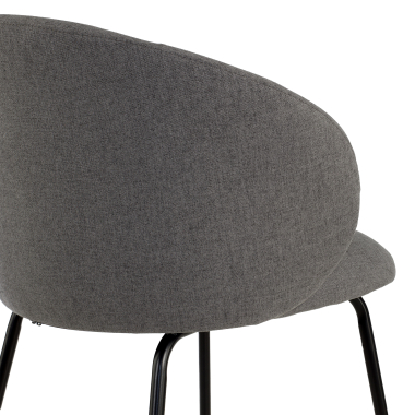 visitor chair anthracite harper fabric fixed armrests 8