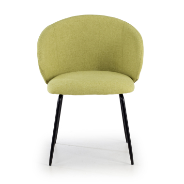 visitor chair green harper fabric fixed armrests 3