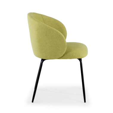 visitor chair green harper fabric fixed armrests 4