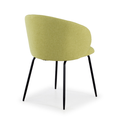visitor chair green harper fabric fixed armrests 5