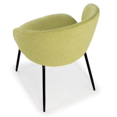 visitor chair green harper fabric fixed armrests 7