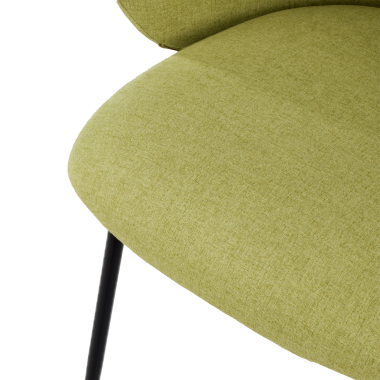 visitor chair green harper fabric fixed armrests 8