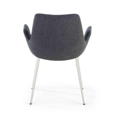 visitor chair anthracite 4 legs fabric upholstered armrests 6