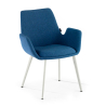 Visitor chair Glamm, 4 legs, upholstered armrests, metal frame