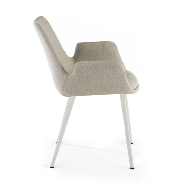 visitor chair gray 4 legs fabric upholstered armrests 4