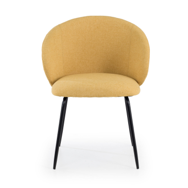 visitor chair yellow harper fabric fixed armrests 3