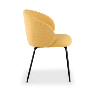 visitor chair yellow harper fabric fixed armrests 4