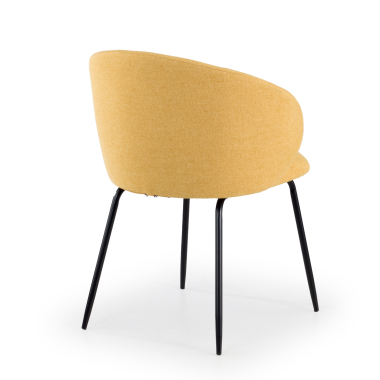 visitor chair yellow harper fabric fixed armrests 5