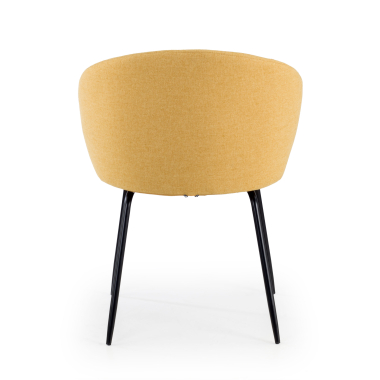 visitor chair yellow harper fabric fixed armrests 6