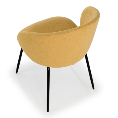 visitor chair yellow harper fabric fixed armrests 7