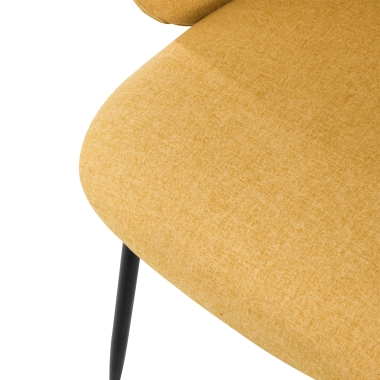 visitor chair yellow harper fabric fixed armrests 8